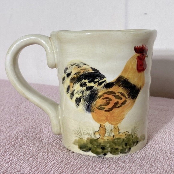 Calderone Hand Painted Collection Chicken Mug - Picture 1 of 10